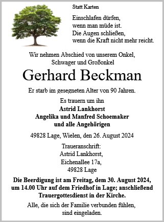 Gerhard Beckman