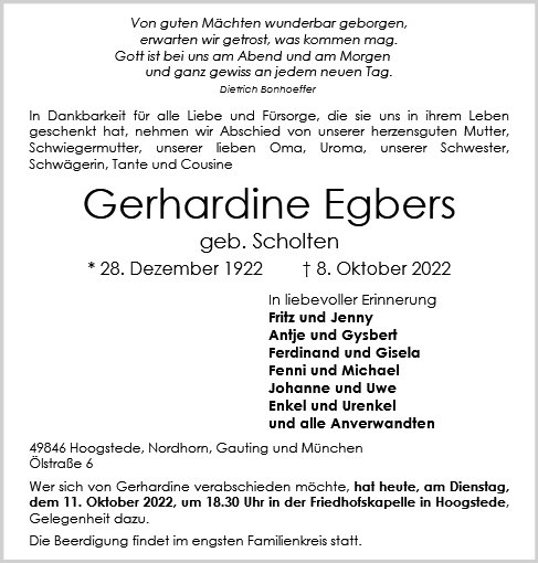 Gerhardine Egbers