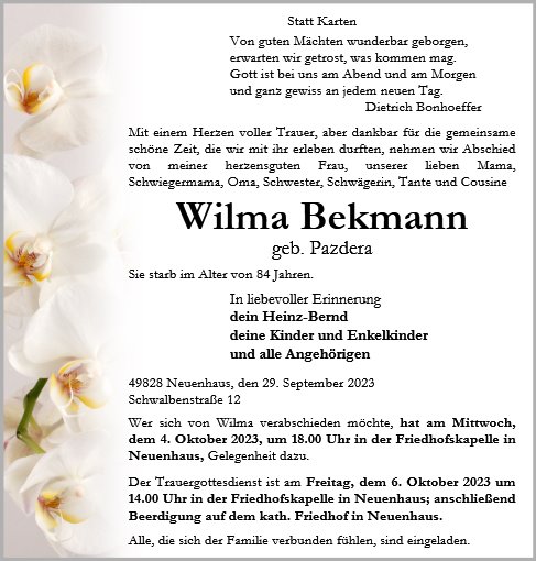 Wilma Bekmann