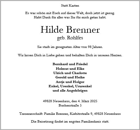 Hilde Brenner