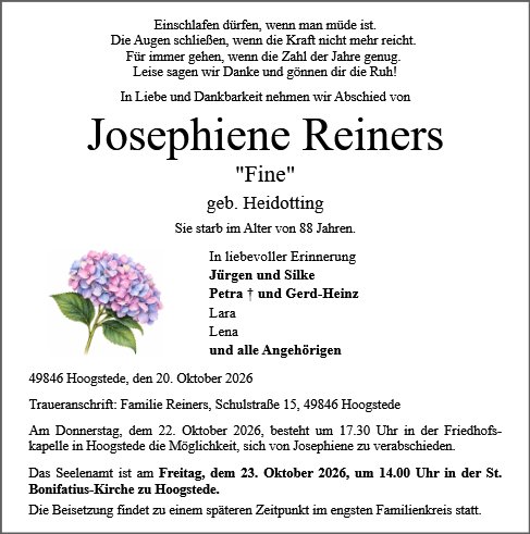 Josephiene Reiners