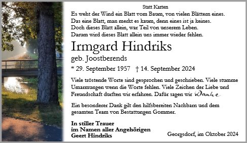 Irmgard Hindriks