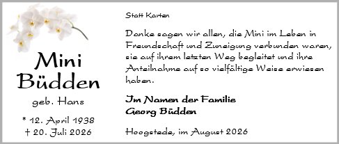 Mini Büdden