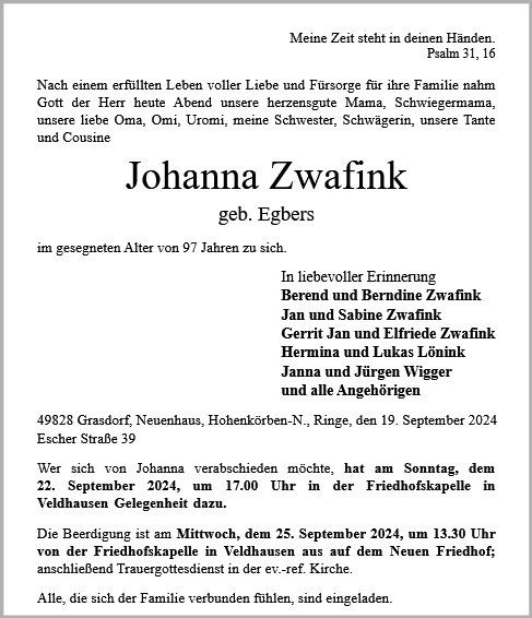 Johanna Zwafink