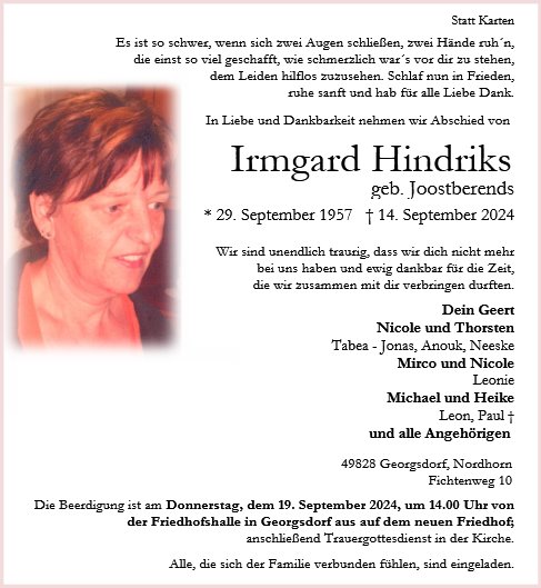 Irmgard Hindriks