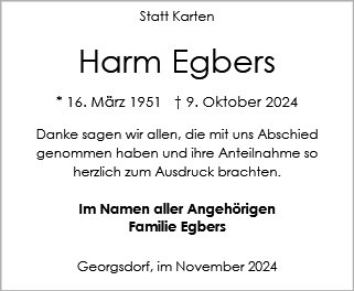 Harm Egbers