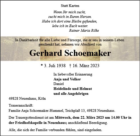 Gerhard Schoemaker