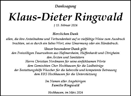 Klaus-Dieter Ringwald