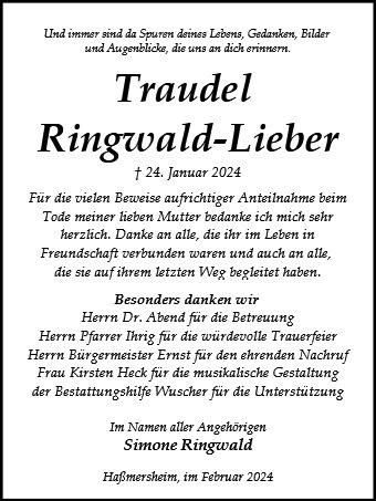 Traudel Ringwald-Lieber