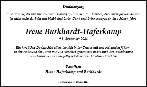 Irene Burkhardt-Haferkamp