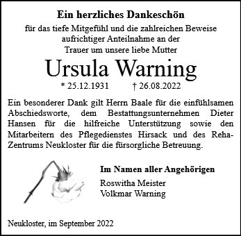 Ursula Warning