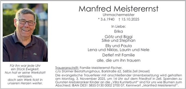 Manfred Meisterernst