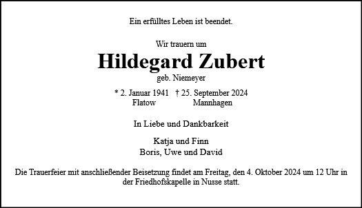 Hildegard Zubert