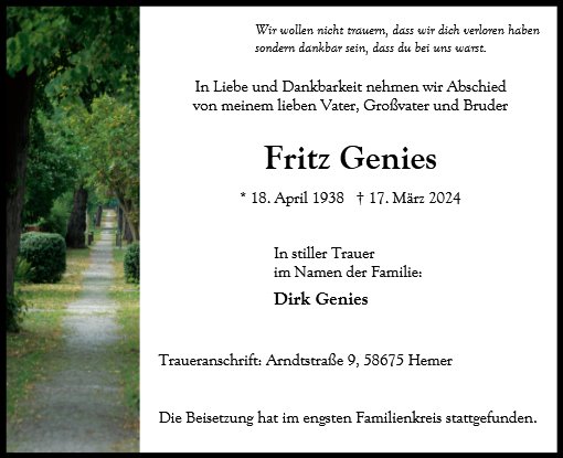 Fritz Genies