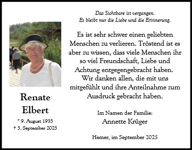 Renate Elbert
