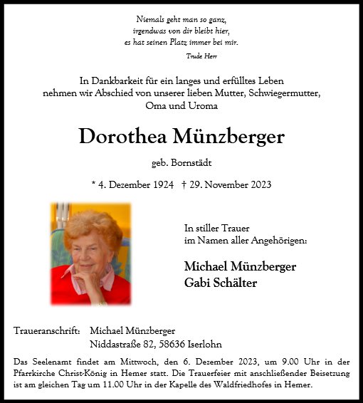 Dorothea Münzberger