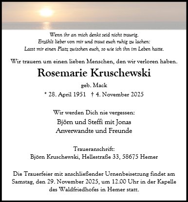 Rosemarie Kruschewski