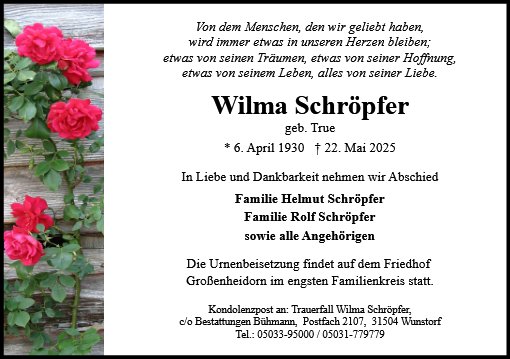 Wilma Schröpfer