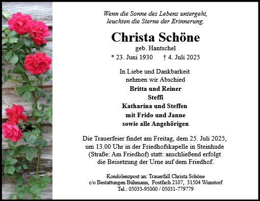 Christa Schöne