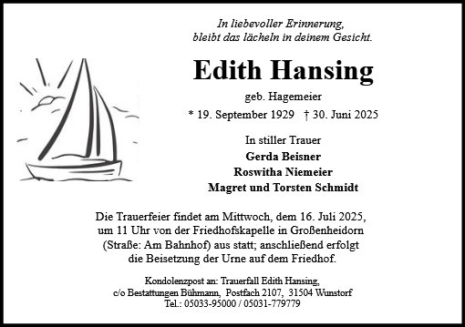 Edith Hansing