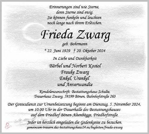 Frieda Zwarg