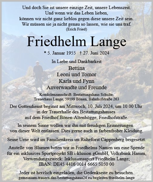 Friedhelm Lange