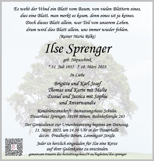 Ilse Sprenger