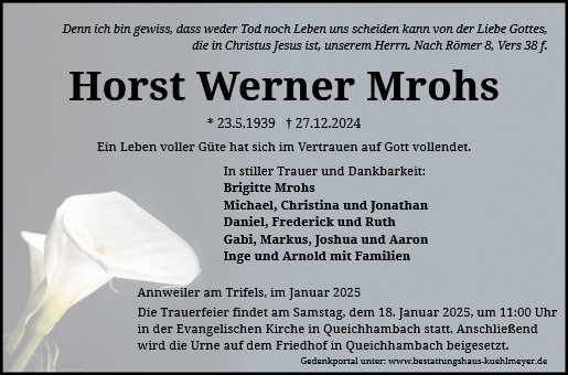 Horst Werner Mrohs