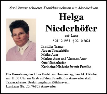 Helga Niederhöfer