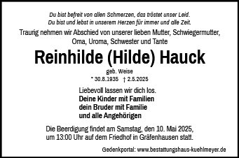 Reinhilde Hauck