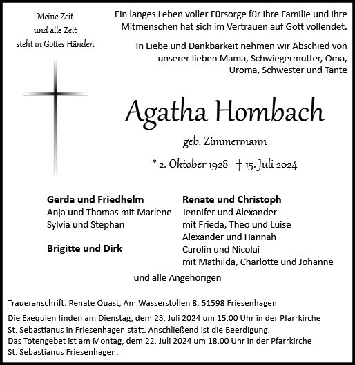 Agatha Josefa Hombach