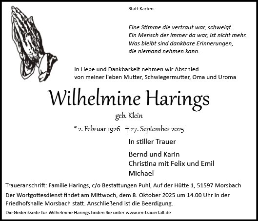 Wilhelmine Harings