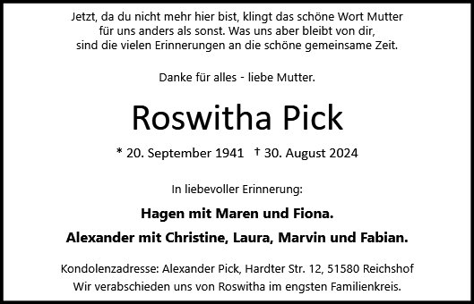 Roswitha Pick