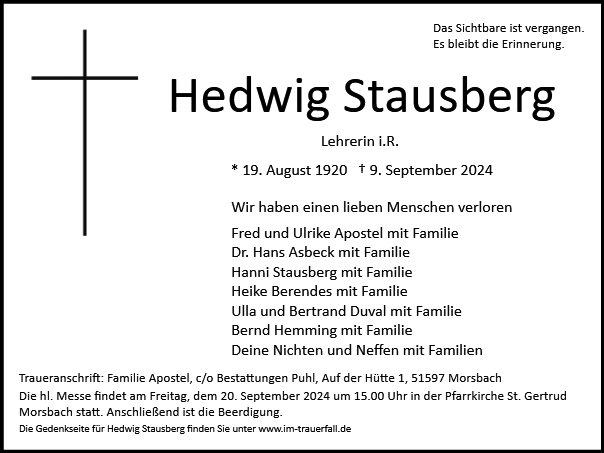 Hedwig Stausberg