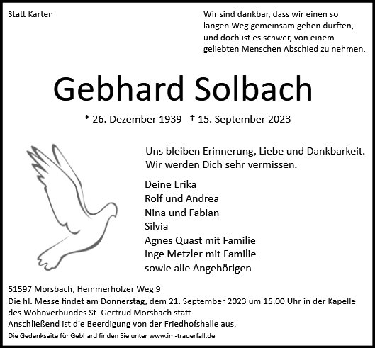 Gebhard Solbach 