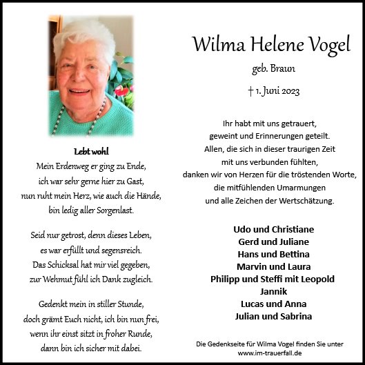 Wilma Vogel 
