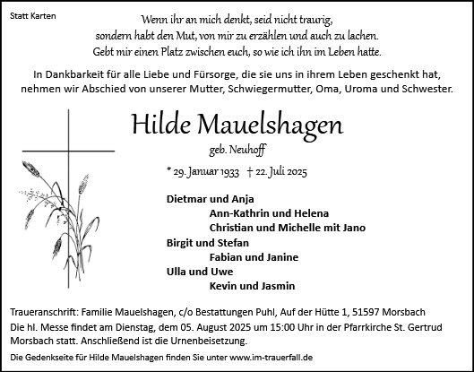 Hildegard Mauelshagen