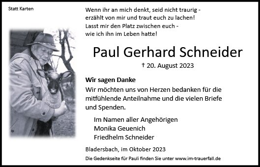 Paul Gerhard Schneider