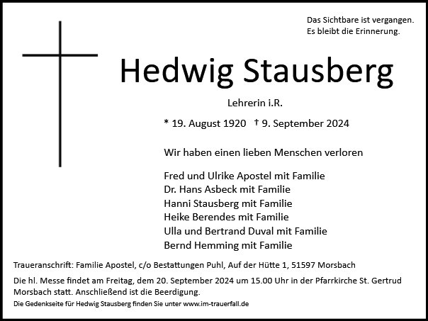 Hedwig Stausberg