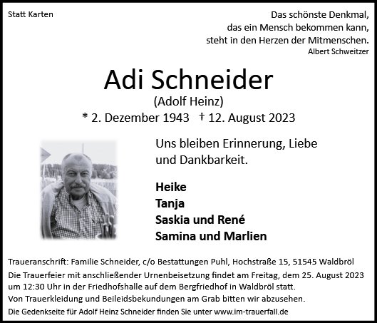 Adolf Schneider