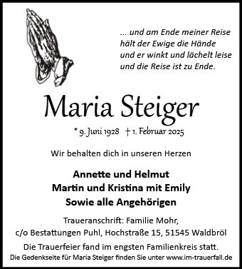 Maria Steiger