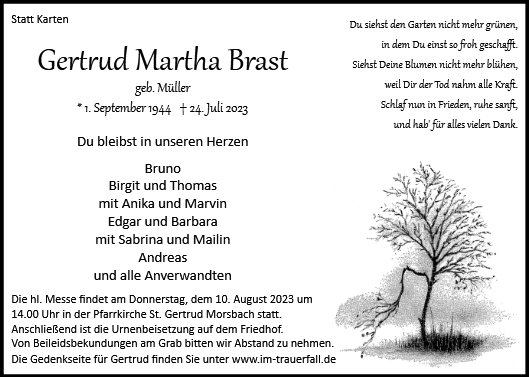 Gertrud Martha Brast