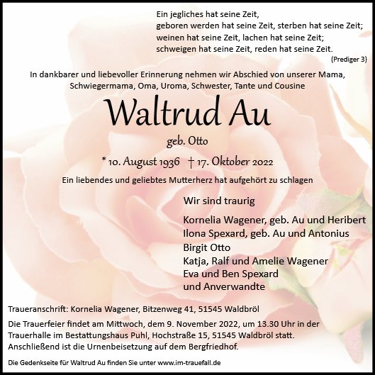 Waltrud Au