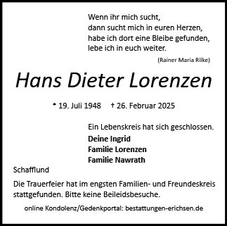 Hans Dieter Lorenzen