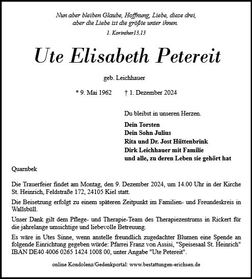 Ute Elisabeth Petereit