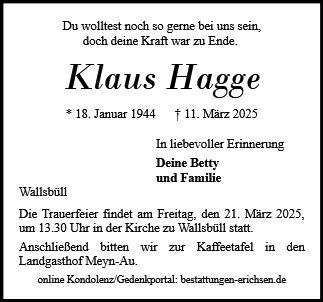 Klaus Hagge