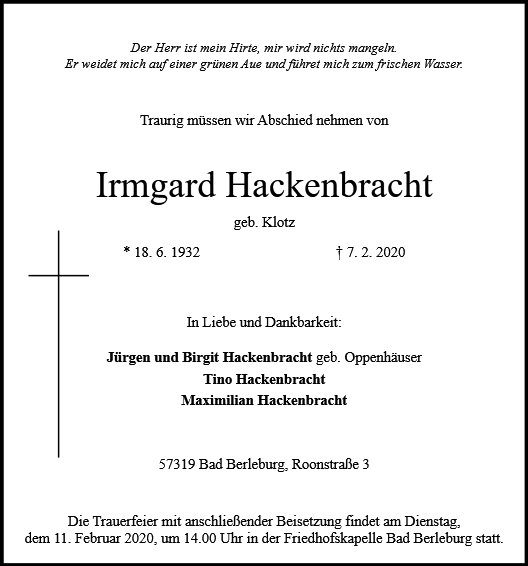 Irmgard Hackenbracht