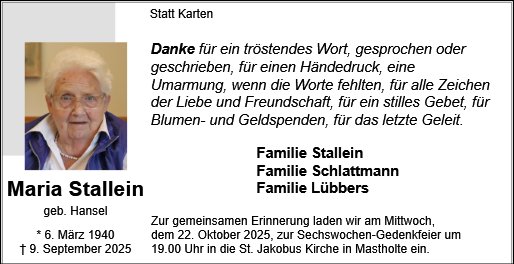 Maria Stallein