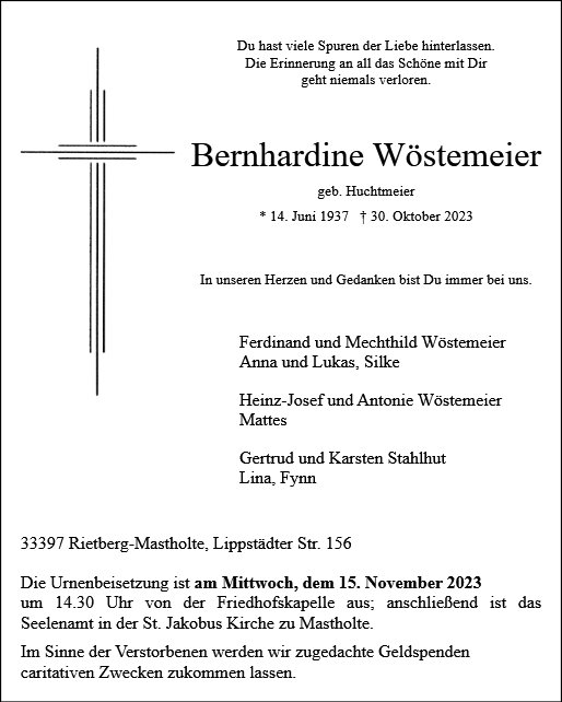 Bernhardine Wöstemeier