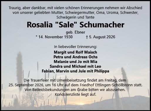 Rosalia Schumacher